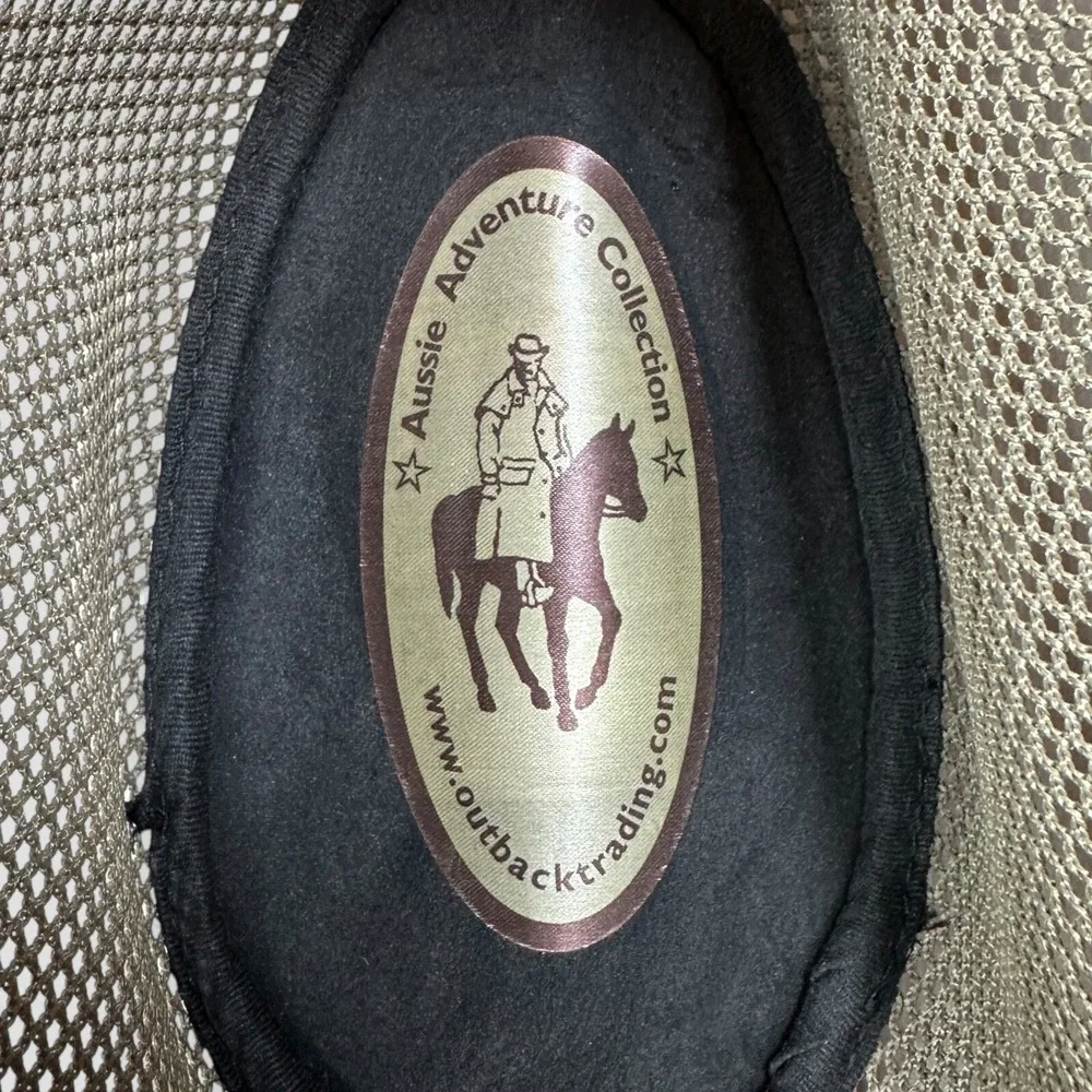 Outback Trading Co. Men's Oilskin Aussie Adventure‎ Cotton Hat Size S/M Olive